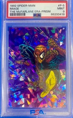 PSA 9 MINT 1992 Spider-Man Todd McFarlane Era Prism #P-5 Spider-Man